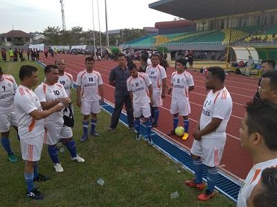 Adu Semangat dalam Laga Persahabatan, Tim Polresta Pekanbaru cetak Gol Kemenangan